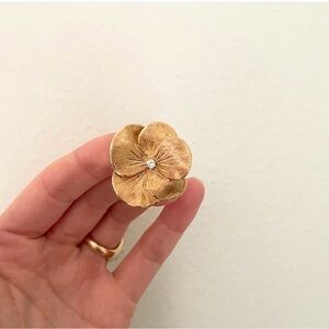 14k pansy pendant natural diamond